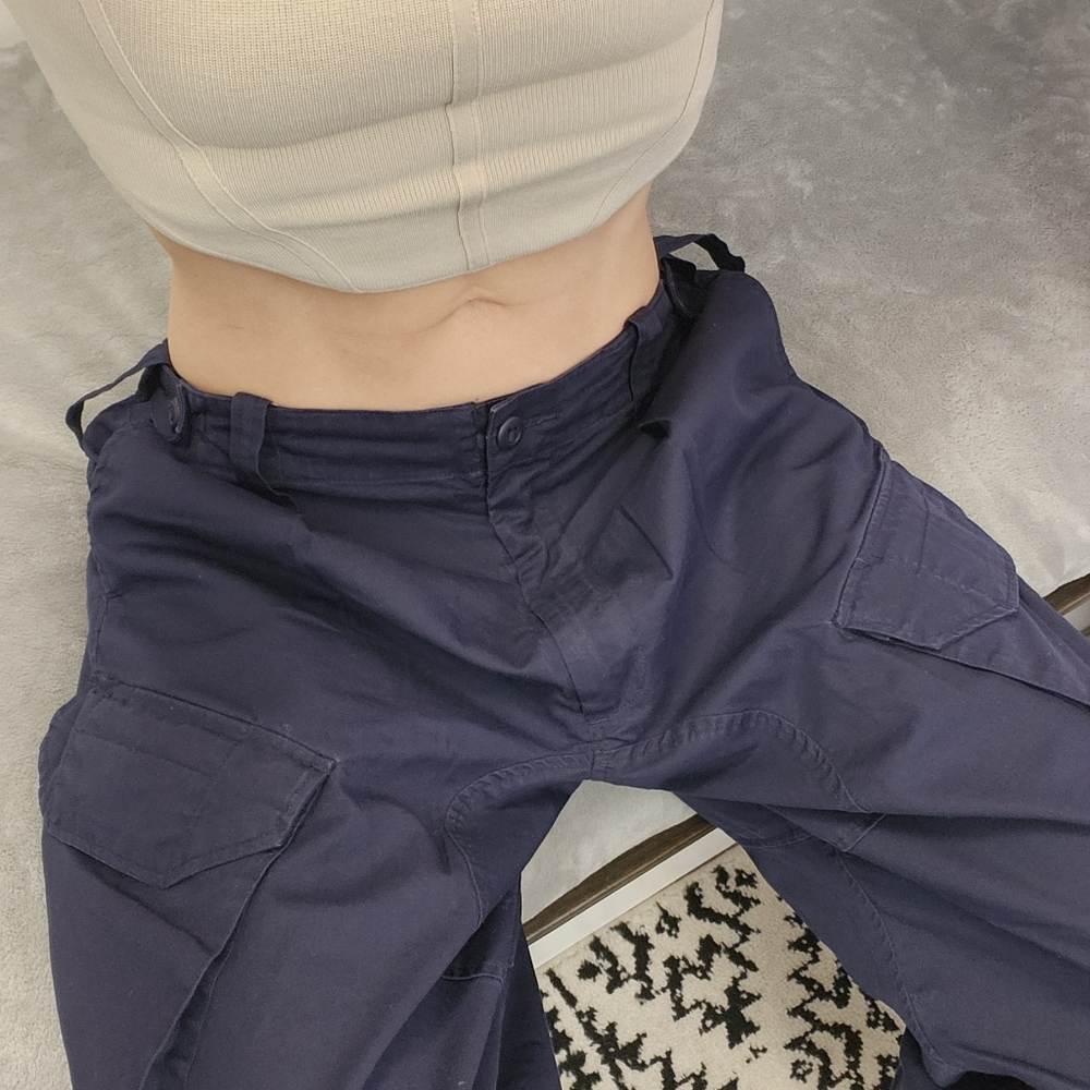 Navy blue combat cargo pants